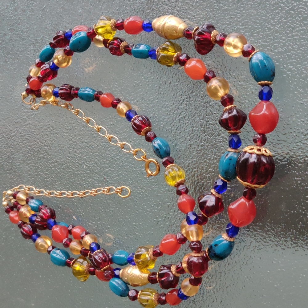 BOHO triple strand colorful beads #259